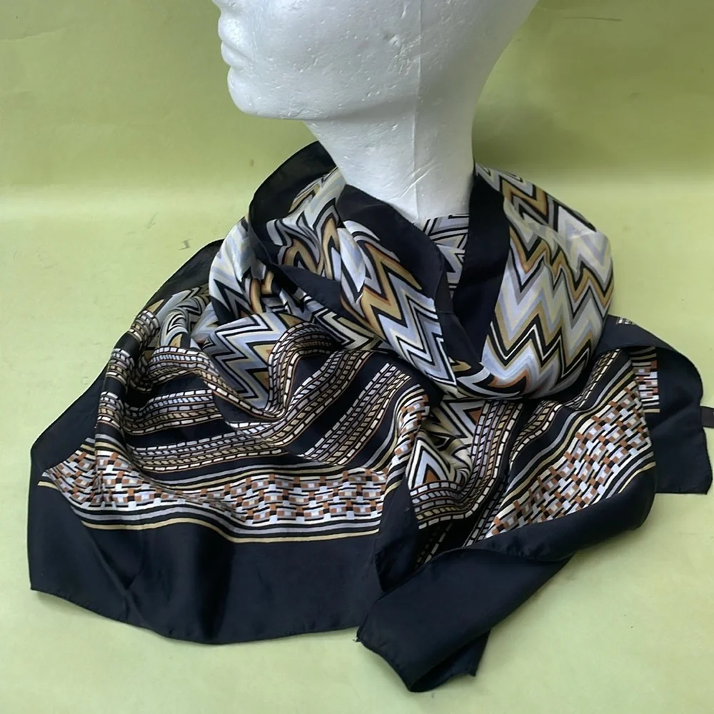 Vintage multicolored silk scarf